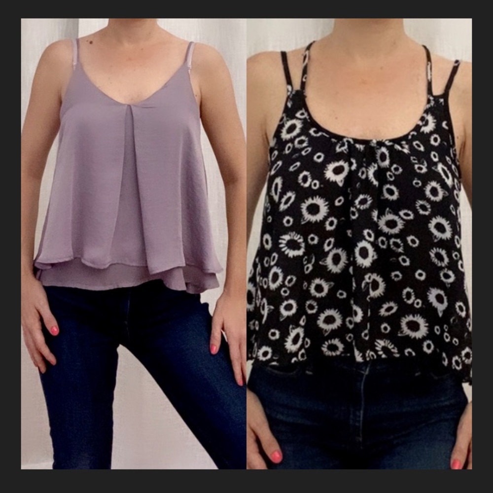 Crop Tops Purple AND Black/White - Picture 14 of 15